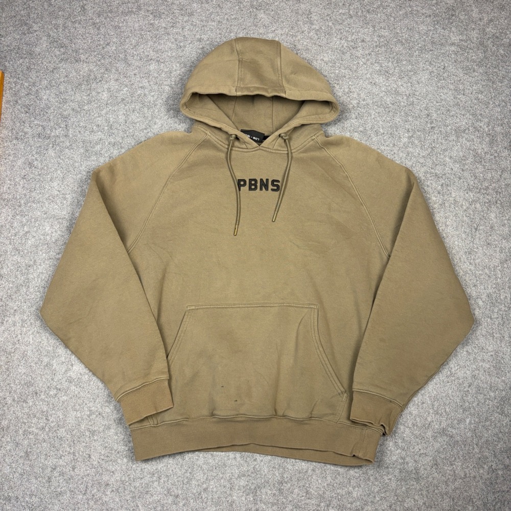Alphalete PBNS Hoodie Mens Large Tan Brown Raglan Sleeve Pullover Sweatshirt